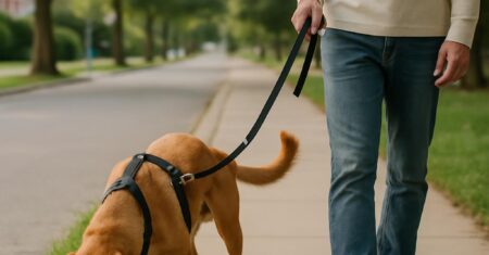 Passeio perfeito: guia, peitoral e segurança na rua